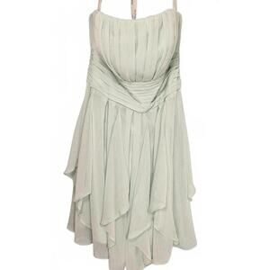 David's Bridal Women's Strapless Mint‎ Short Hoco Bridesmaid Dress Size 10